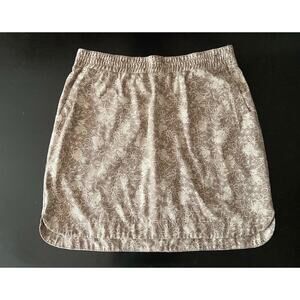 DULUTH Trading Co. Brown/Cream Floral Skort sz 16